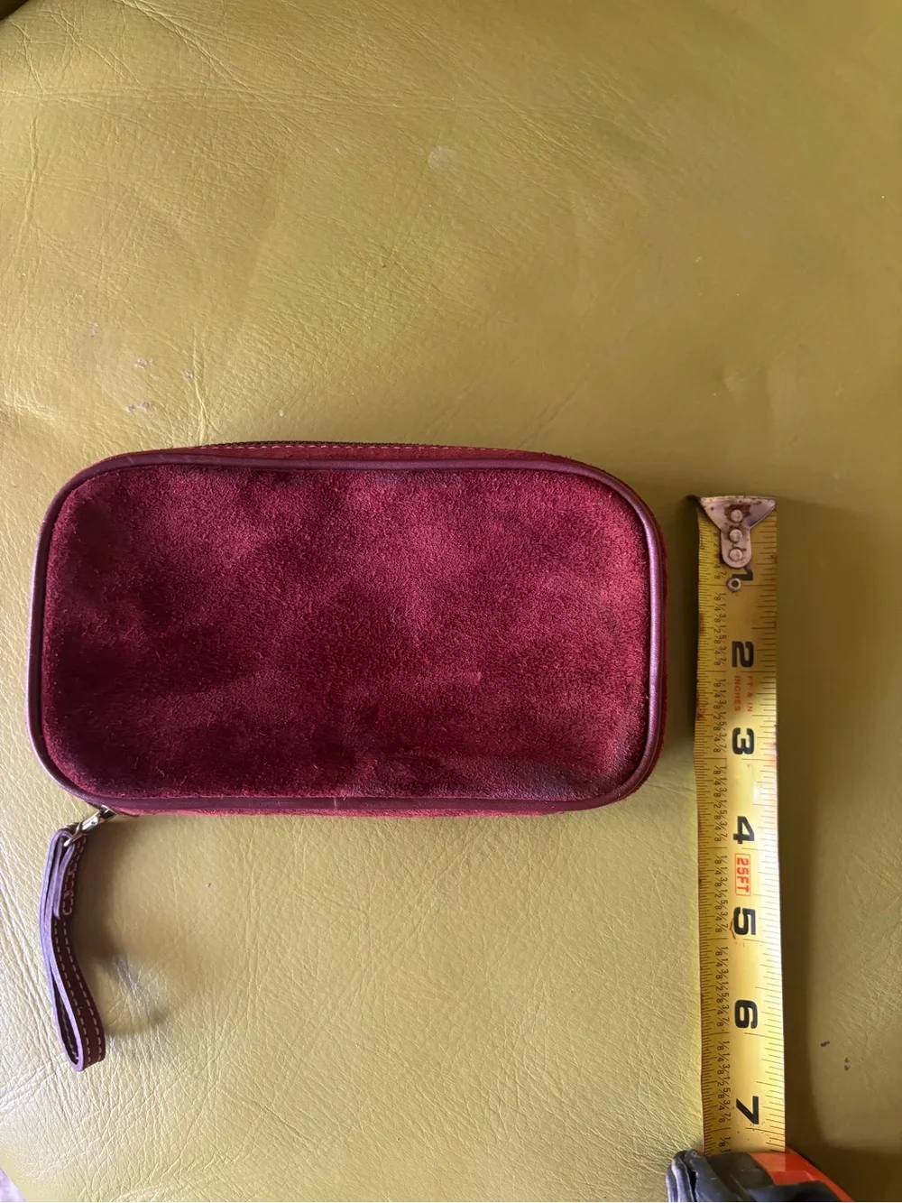 Vintage Coach Burgundy Suede Travel Jewelry Case Organizer Y2K
